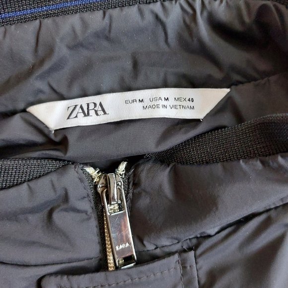 Zara Men's Black Thermore Traveler Full Zip Wind Breaker Jacket Size M - Picture 7 of 13